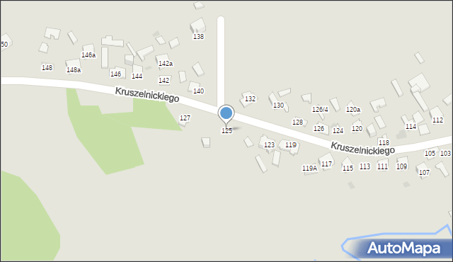 Kielce, Kruszelnickiego-Wilka Zbigniewa, ppor., 125, mapa Kielc