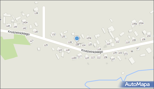 Kielce, Kruszelnickiego-Wilka Zbigniewa, ppor., 126, mapa Kielc