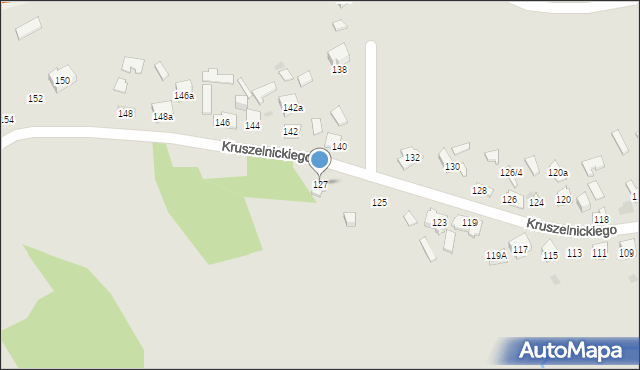 Kielce, Kruszelnickiego-Wilka Zbigniewa, ppor., 127, mapa Kielc