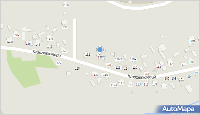 Kielce, Kruszelnickiego-Wilka Zbigniewa, ppor., 130, mapa Kielc