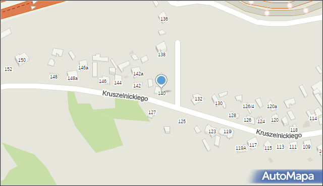 Kielce, Kruszelnickiego-Wilka Zbigniewa, ppor., 140, mapa Kielc