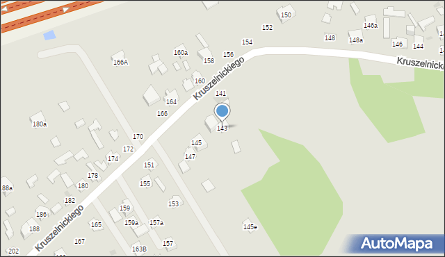 Kielce, Kruszelnickiego-Wilka Zbigniewa, ppor., 143, mapa Kielc