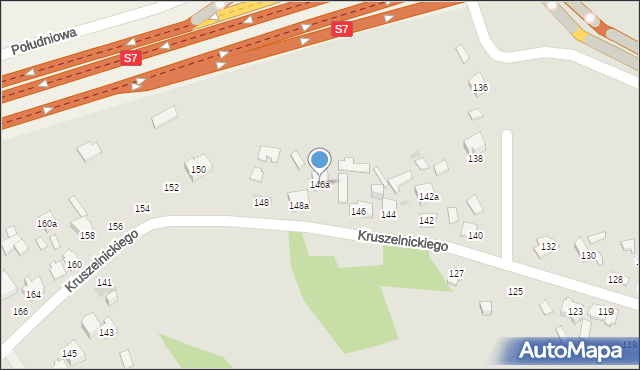 Kielce, Kruszelnickiego-Wilka Zbigniewa, ppor., 146a, mapa Kielc