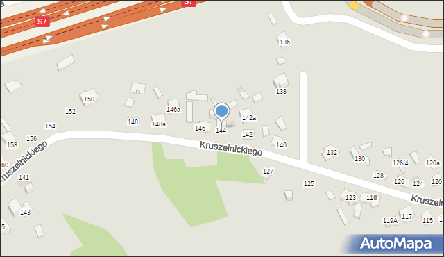 Kielce, Kruszelnickiego-Wilka Zbigniewa, ppor., 146B, mapa Kielc