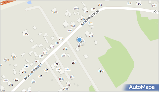 Kielce, Kruszelnickiego-Wilka Zbigniewa, ppor., 147, mapa Kielc