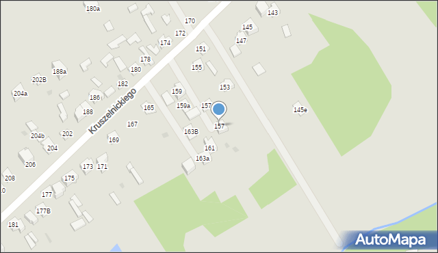 Kielce, Kruszelnickiego-Wilka Zbigniewa, ppor., 157, mapa Kielc