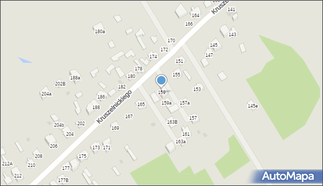 Kielce, Kruszelnickiego-Wilka Zbigniewa, ppor., 159, mapa Kielc