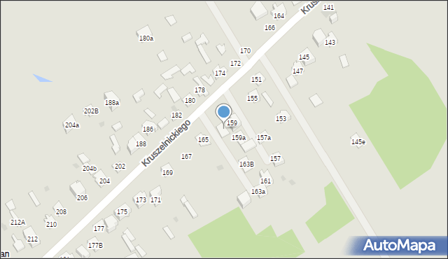 Kielce, Kruszelnickiego-Wilka Zbigniewa, ppor., 163, mapa Kielc