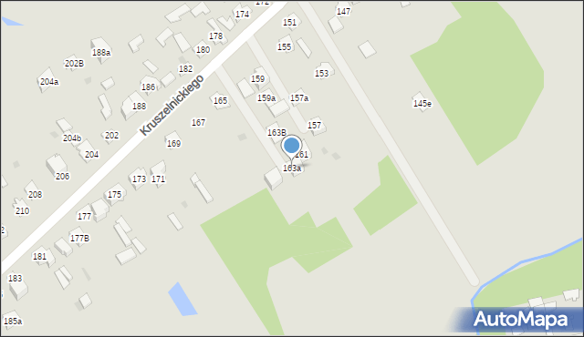 Kielce, Kruszelnickiego-Wilka Zbigniewa, ppor., 163a, mapa Kielc