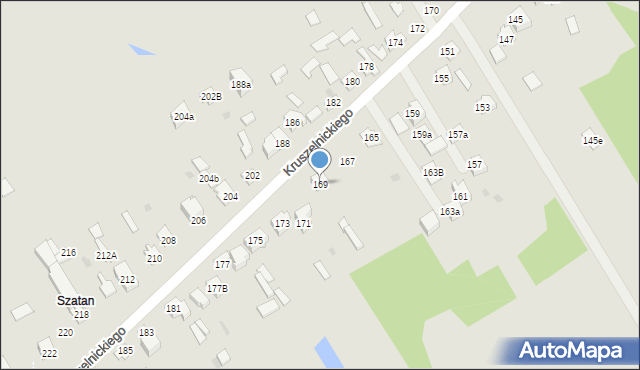 Kielce, Kruszelnickiego-Wilka Zbigniewa, ppor., 169, mapa Kielc