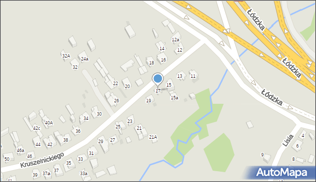 Kielce, Kruszelnickiego-Wilka Zbigniewa, ppor., 17, mapa Kielc