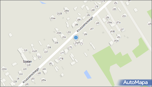 Kielce, Kruszelnickiego-Wilka Zbigniewa, ppor., 173, mapa Kielc