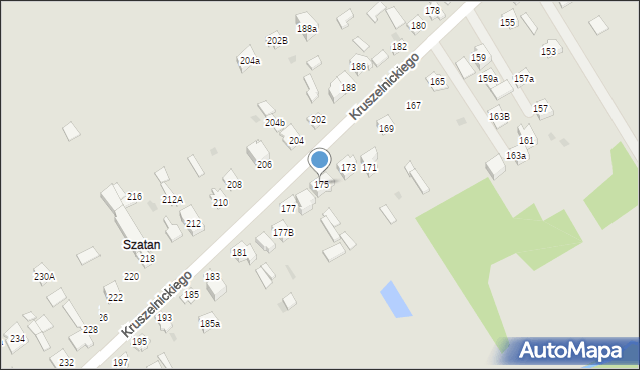 Kielce, Kruszelnickiego-Wilka Zbigniewa, ppor., 175, mapa Kielc