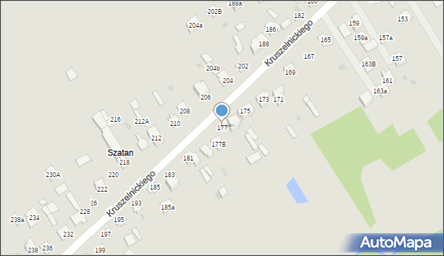 Kielce, Kruszelnickiego-Wilka Zbigniewa, ppor., 177, mapa Kielc