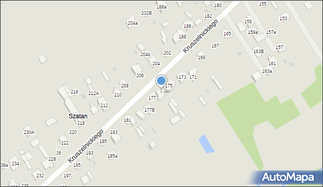 Kielce, Kruszelnickiego-Wilka Zbigniewa, ppor., 177a, mapa Kielc