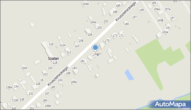 Kielce, Kruszelnickiego-Wilka Zbigniewa, ppor., 177B, mapa Kielc