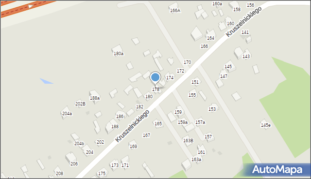 Kielce, Kruszelnickiego-Wilka Zbigniewa, ppor., 178, mapa Kielc