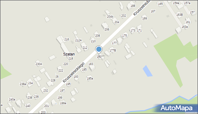 Kielce, Kruszelnickiego-Wilka Zbigniewa, ppor., 181, mapa Kielc