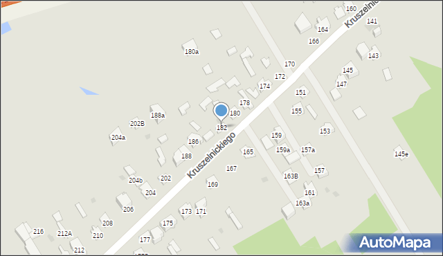 Kielce, Kruszelnickiego-Wilka Zbigniewa, ppor., 182, mapa Kielc