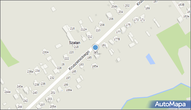 Kielce, Kruszelnickiego-Wilka Zbigniewa, ppor., 183, mapa Kielc