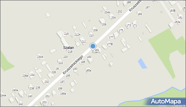 Kielce, Kruszelnickiego-Wilka Zbigniewa, ppor., 183A, mapa Kielc