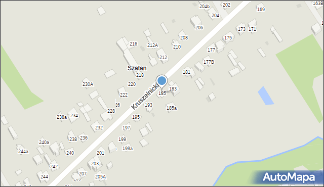 Kielce, Kruszelnickiego-Wilka Zbigniewa, ppor., 185, mapa Kielc