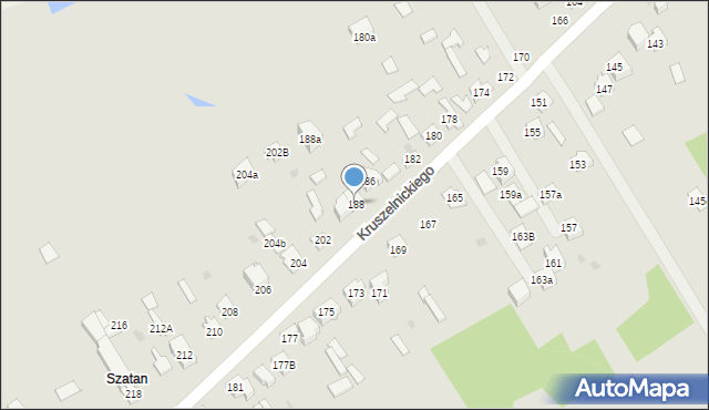 Kielce, Kruszelnickiego-Wilka Zbigniewa, ppor., 188, mapa Kielc