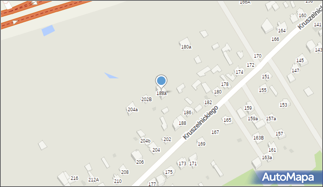 Kielce, Kruszelnickiego-Wilka Zbigniewa, ppor., 188a, mapa Kielc