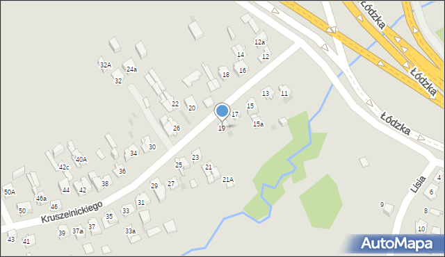 Kielce, Kruszelnickiego-Wilka Zbigniewa, ppor., 19, mapa Kielc
