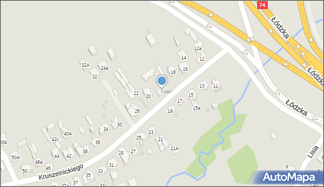 Kielce, Kruszelnickiego-Wilka Zbigniewa, ppor., 20, mapa Kielc