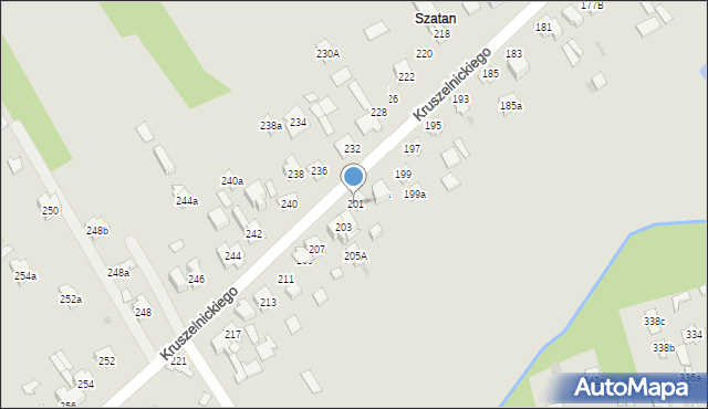 Kielce, Kruszelnickiego-Wilka Zbigniewa, ppor., 201, mapa Kielc