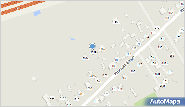 Kielce, Kruszelnickiego-Wilka Zbigniewa, ppor., 202a, mapa Kielc