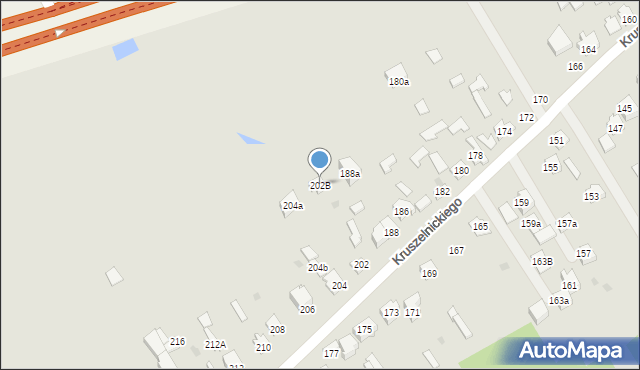 Kielce, Kruszelnickiego-Wilka Zbigniewa, ppor., 202B, mapa Kielc
