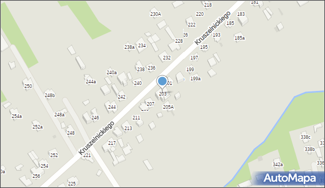 Kielce, Kruszelnickiego-Wilka Zbigniewa, ppor., 203, mapa Kielc