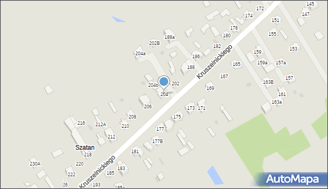 Kielce, Kruszelnickiego-Wilka Zbigniewa, ppor., 204, mapa Kielc