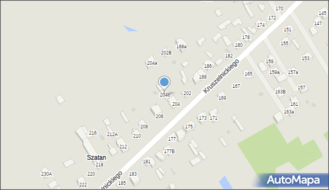 Kielce, Kruszelnickiego-Wilka Zbigniewa, ppor., 204b, mapa Kielc