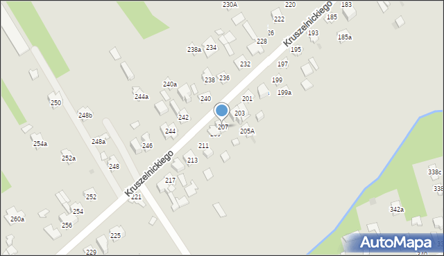 Kielce, Kruszelnickiego-Wilka Zbigniewa, ppor., 207, mapa Kielc