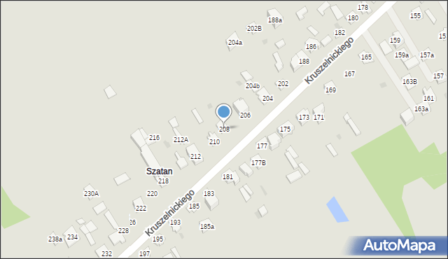 Kielce, Kruszelnickiego-Wilka Zbigniewa, ppor., 208, mapa Kielc