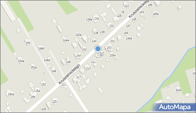 Kielce, Kruszelnickiego-Wilka Zbigniewa, ppor., 209, mapa Kielc