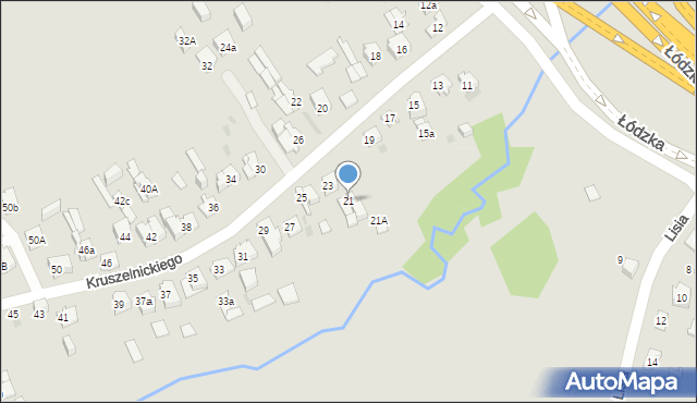 Kielce, Kruszelnickiego-Wilka Zbigniewa, ppor., 21, mapa Kielc