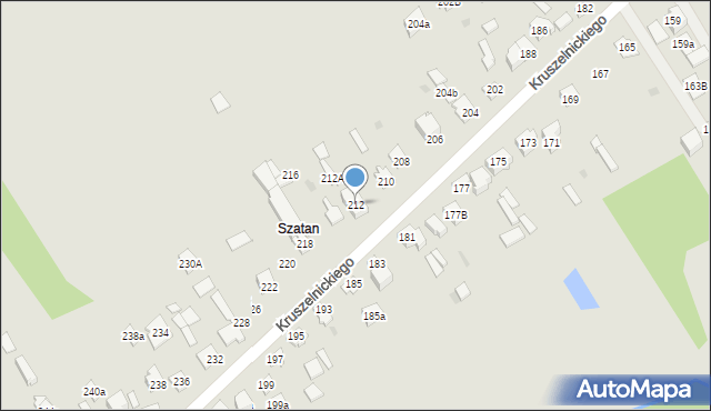 Kielce, Kruszelnickiego-Wilka Zbigniewa, ppor., 212, mapa Kielc
