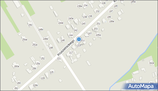 Kielce, Kruszelnickiego-Wilka Zbigniewa, ppor., 213, mapa Kielc