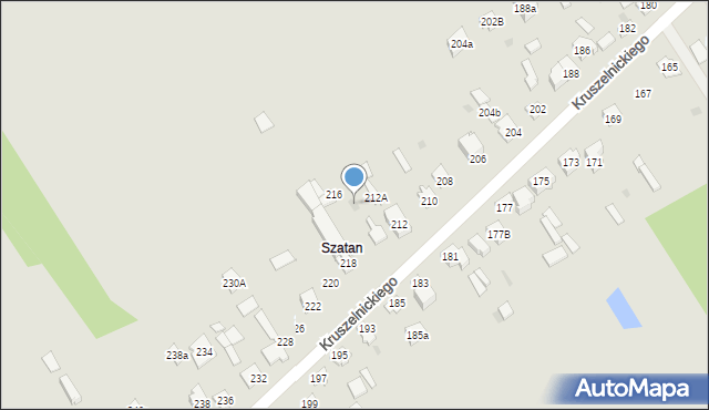 Kielce, Kruszelnickiego-Wilka Zbigniewa, ppor., 214B, mapa Kielc