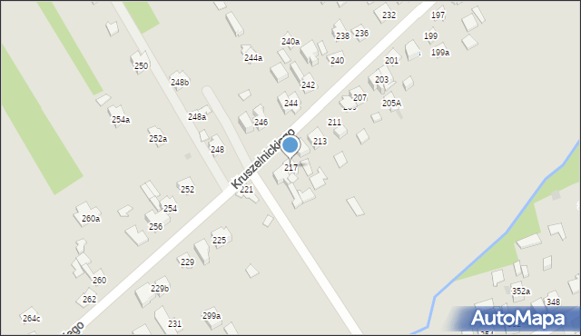 Kielce, Kruszelnickiego-Wilka Zbigniewa, ppor., 217, mapa Kielc