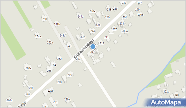 Kielce, Kruszelnickiego-Wilka Zbigniewa, ppor., 217A, mapa Kielc