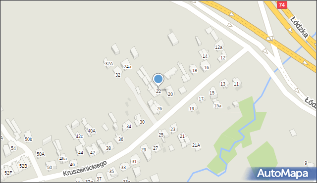 Kielce, Kruszelnickiego-Wilka Zbigniewa, ppor., 22, mapa Kielc