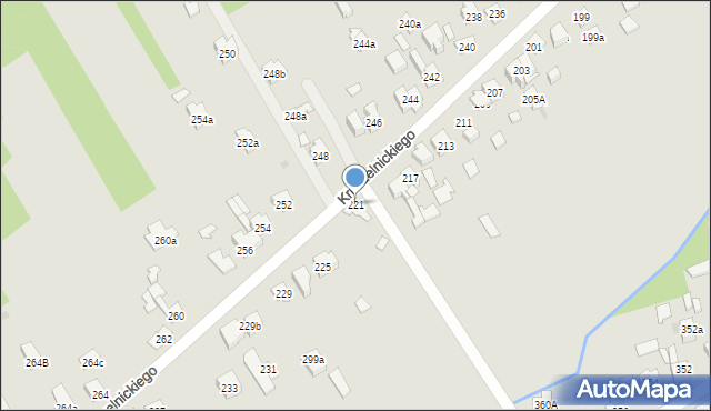 Kielce, Kruszelnickiego-Wilka Zbigniewa, ppor., 221, mapa Kielc
