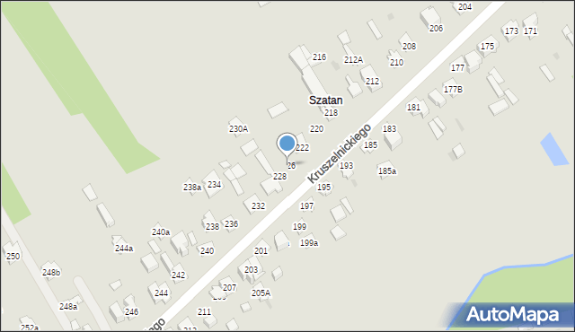 Kielce, Kruszelnickiego-Wilka Zbigniewa, ppor., 226, mapa Kielc