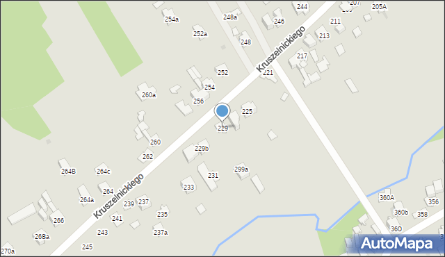 Kielce, Kruszelnickiego-Wilka Zbigniewa, ppor., 229, mapa Kielc
