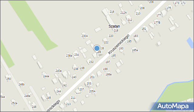 Kielce, Kruszelnickiego-Wilka Zbigniewa, ppor., 230, mapa Kielc